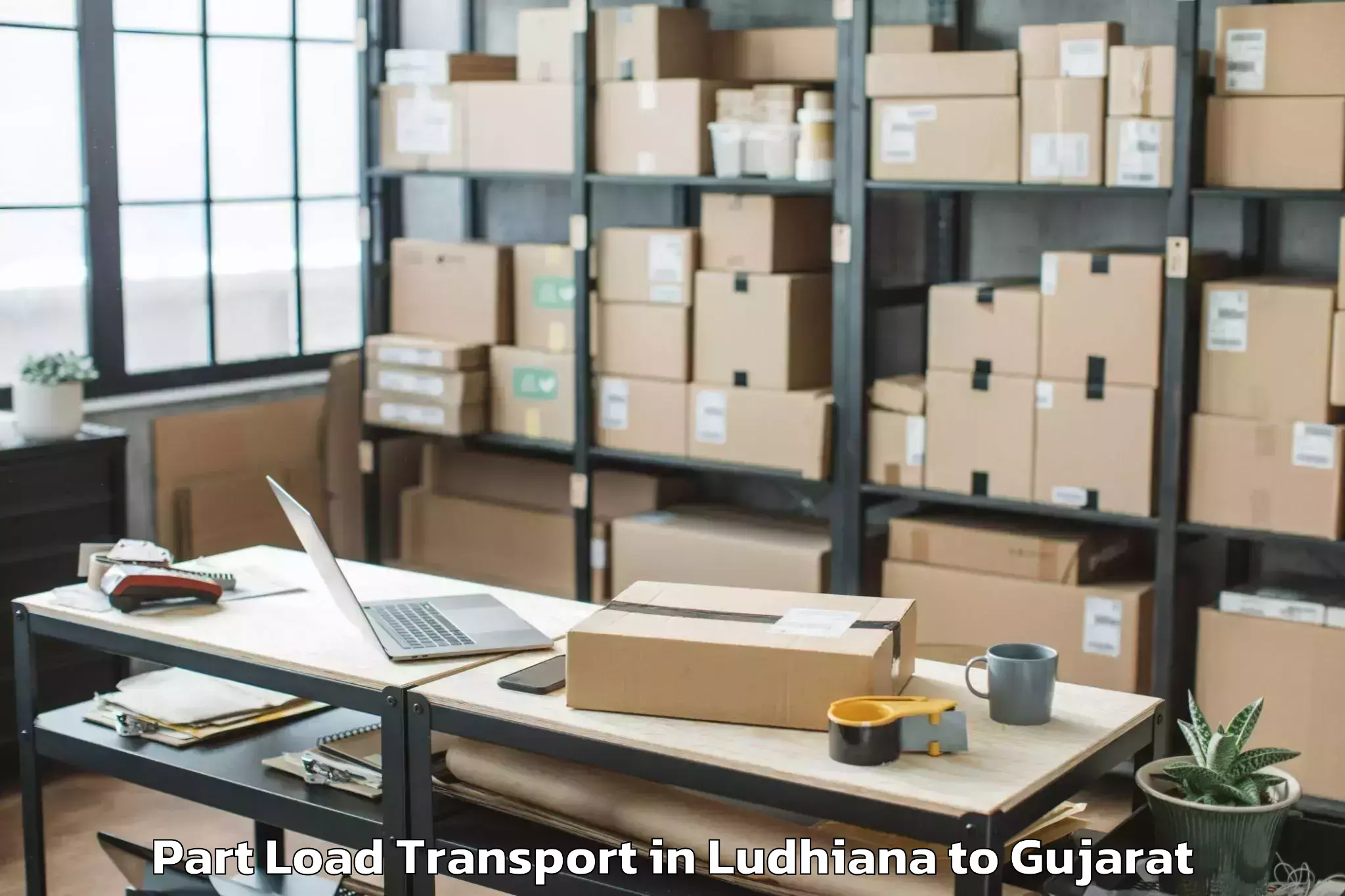 Leading Ludhiana to Valia Part Load Transport Provider